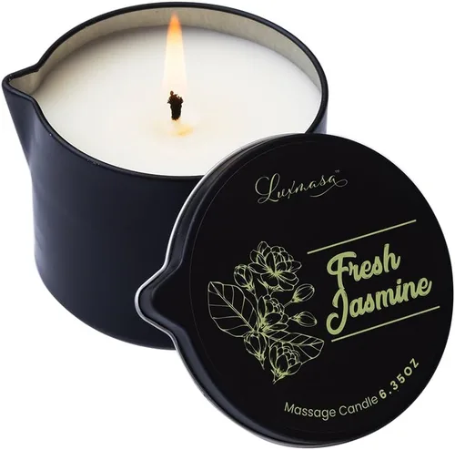 Vista 14 de Vela de masaje, aceite de soja perfumado a baja temperatura, terapia de calor, loción de aceite corporal, aceite de karité natural, aceite de masaje