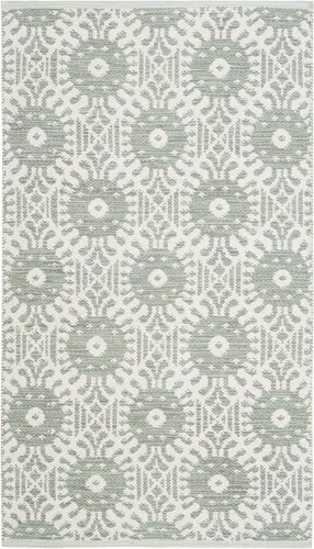 Vista 19 de Safavieh Colección Montauk - Alfombra decorativa de 2 pies 3 pulgadas x 3 pies 9 pulgadas, color negro y marfil, algodón hecho a mano, ideal