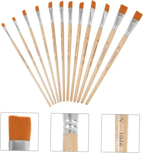 Vista 7 de TEHAUX Juego de pinceles de pintura para niños, juego de pinceles de acuarela, productos de oficina, suministros de pintura, pinceles de pintura al