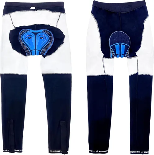 Vista 9 de sponeed - Mallas de ciclismo para hombre, acolchadas, 4D, para ciclismo de carretera