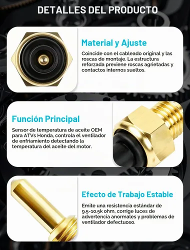 Vista 4 de Sensor de Temperatura de Aceite Reemplazo para Honda TRX450S TRX450ES Foreman 400 4X4 1998-2001