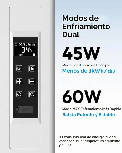 Vista 8 de EUHOMY Refrigerador de 23 cuartos de galón de 12 voltios, congelador