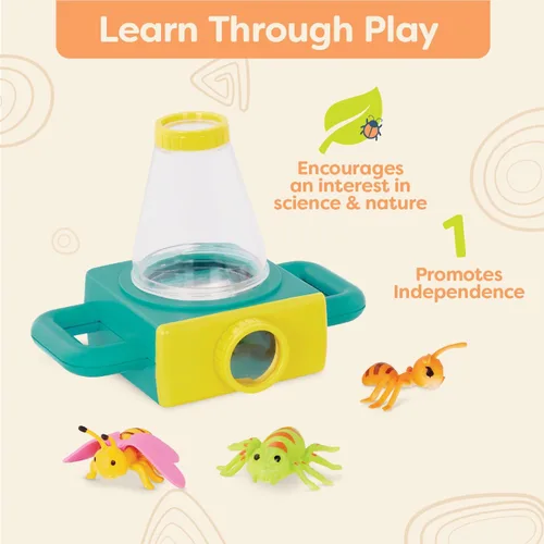 Vista 4 de B. toys Itty-Bitty - Juguete científico de doble cara para niños, verano