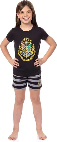 Vista 2 de Harry Potter Wizarding World Hogwarts Crest - Conjunto de pijama con pantalones cortos para niña