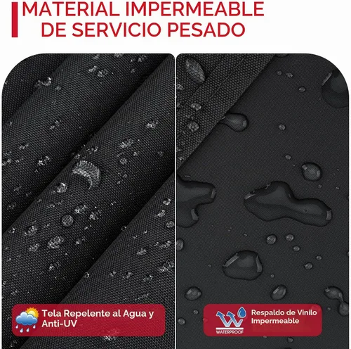 Vista 6 de Unicook Cubierta Redonda para Parrilla de Carboncillo Compatible con Parrilla Weber de 22 Pulgadas, Resistente al Agua, Resistente al