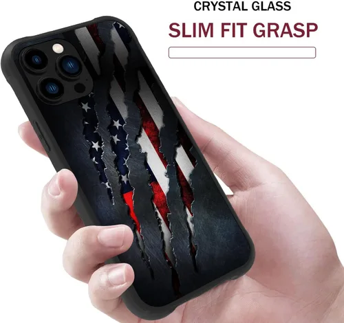 Vista 6 de Funda para iPhone 11 Pro, Funda con Bandera Americana para iPhone 11 Pro Diseño para Hombres Niños [Anti-Rayones] Antideslizante+A Prueba de Golpes