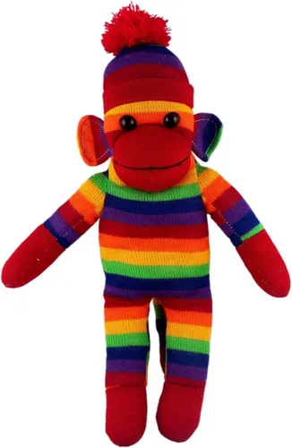 Vista 16 de Adorable Mono Calcetín, el Original Tradicional Juguete de Peluche de Animal Tejido a Mano, Regalo para Niños, Bebés, Adolescentes, Niñas y Niños