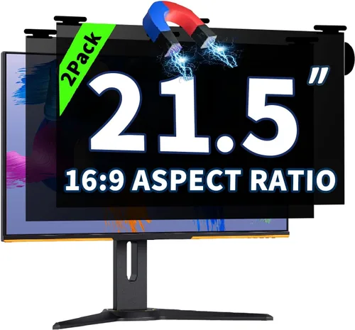 Vista 20 de Pantalla de privacidad magnética colgante de 21.5 pulgadas para monitor de pantalla ancha de 16:9, pantalla de privacidad extraíble, antirreflejos