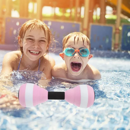 Vista 8 de 1 par de mancuernas de agua, barra de natación, lecciones de natación, equipo de ejercicio de piscina para adultos y mujeres, mancuernas prácticas