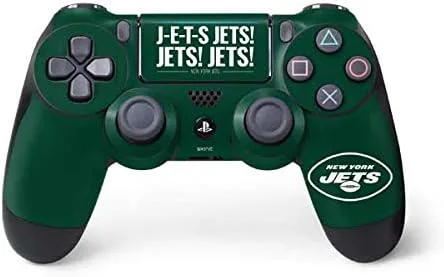 Vista 12 de NFL New York Jets Skin para mando de PS4 Pro/Slim – New York Jets blanco y negro