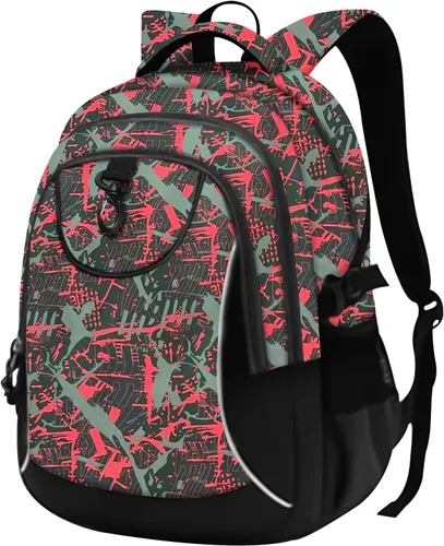 Vista 18 de Mochila escolar estilo Rickyh, mochila de viaje para hombres y mujeres, mochila ligera con compartimento para portátil, Tamaño único