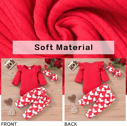 Vista 60 de Aalizzwell Conjunto de mameluco acanalado para bebé recién nacido prematuro para otoño e invierno