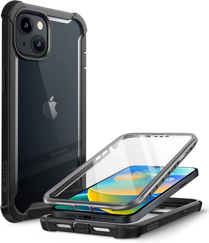 Vista 11 de i-Blason Funda para iPhone 14 (2022) / iPhone 13 (2021) de 6.1 pulgadas con protector de pantalla integrado, parte trasera transparente, parachoques