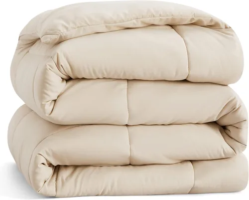 Vista 2 de Bedsure Juego de sábanas tamaño Queen, color beige
