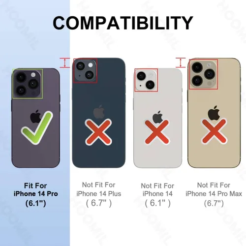 Vista 275 de HOOMIL Funda para iPhone 7 Plus/iPhone 8 Plus de 5.5 Pulgadas, sin amarillamiento, protección contra caídas, cubierta trasera dura transparente