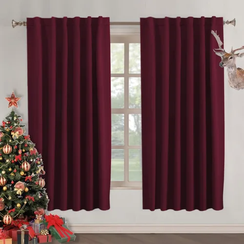 Vista 38 de Turquoize Cortinas Opacas con Aislamiento Térmico Paneles de Tratamiento de Ventanas con Bolsillo para Barra Paneles de Ventana para Ventanas