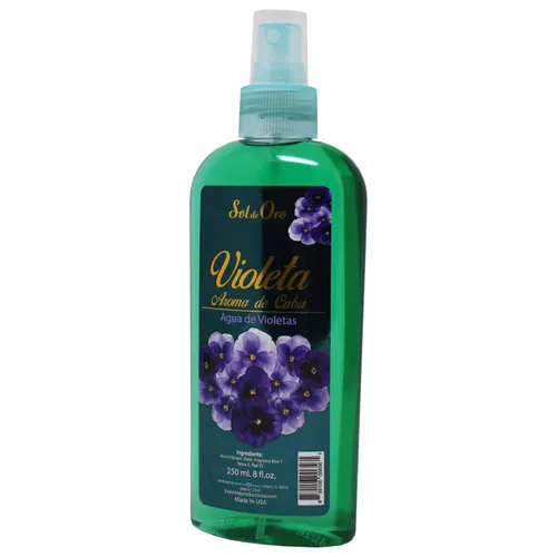 Vista 2 de Sol de Oro Violeta Aroma de Cuba Agua de Violetas – Fragancia de agua violeta de Cuba 8oz 2