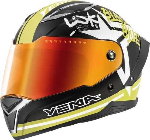Vista 6 de YEMA DOT Approved Full Face Motorcycle Helmet for Adults, Unisex Moped & Street Bike Helmet with Adjustable Air Vents - Lightweight, Comfortable Fit