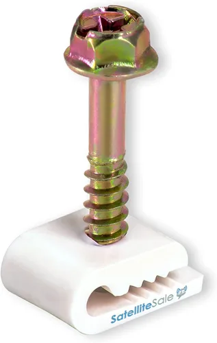 Vista 13 de SatelliteSale Clips negros de tornillo de tierra para una sola antena de cable de tierra 100 piezas