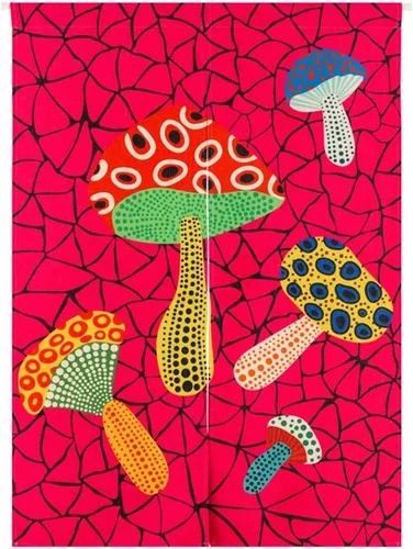 Vista 19 de Tapiz japonés Noren para puerta, moderno pájaro, hecho a mano, cortina de puerta, divisor de habitación para decoración del hogar, 33 x 35 pulgadas