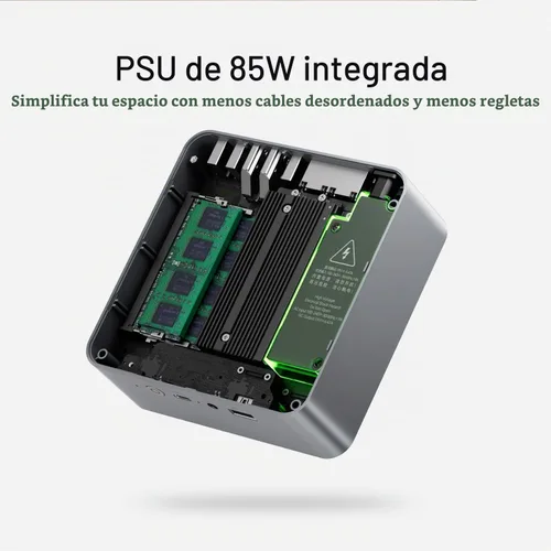 Vista 6 de Mini PC Beelink EQR5 W11 Pro, AMD Ryzen 5 5500U, 16G DDR4+480 GB SSD NVMe