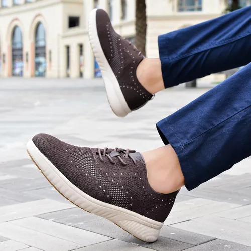 Vista 4 de TIOSEBON Zapatos deportivos Oxoford para caminar para hombre, zapatos casuales de malla de trabajo