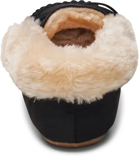 Vista 6 de Alpine Swiss Leah - Pantuflas tipo mocasín de piel sintética para mujer