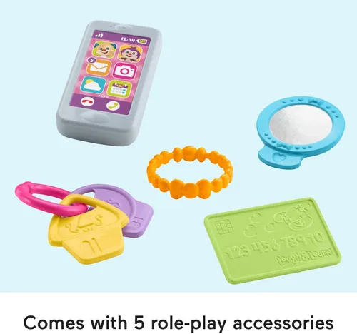 Vista 5 de Fisher-Price Laugh & Learn My Smart Purse, rosa, juguete musical para bebé