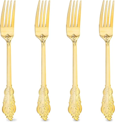 Vista 12 de Ciaell 500 tenedores de plástico transparente – Tenedores de plástico resistentes – Tenedor desechable pesado de 7 pulgadas – Tenedor transparente