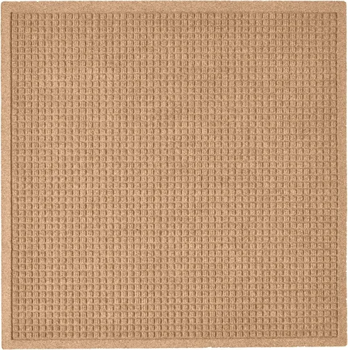 Vista 7 de Hudson Exchange (35 x 35 pulgadas, rojo/negro) - Tapete cuadrado de entrada con rascador de moda