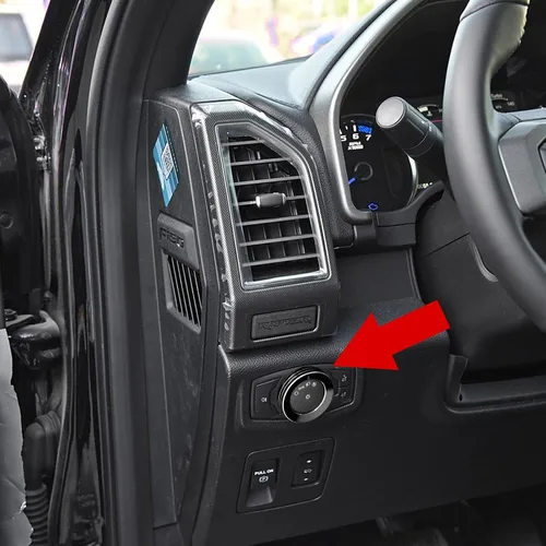 Vista 9 de x xotic tech Anillo de cubierta de botón para interruptor de luz antiniebla, compatible con Ford Mustang 2015-2023, F-150 2015-2020, accesorios Negro