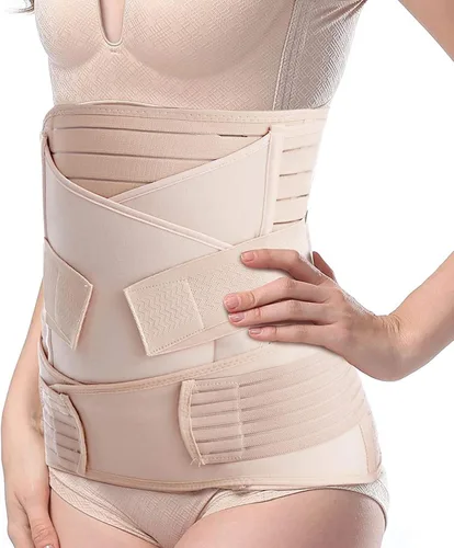 Vista 9 de Faja modeladora para recuperación posparto, 3 en 1, para abdomen/cintura/pelvis