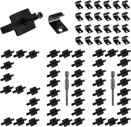 Vista 9 de Clips de cierre ocultos, clips de cubierta compuestos y sujetadores ocultos de cubierta con kit universal de clips de arranque de acero inoxidable