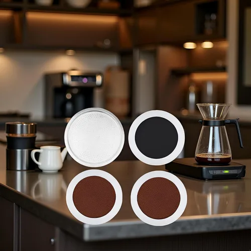 Vista 4 de Aislor Junta de repuesto y filtro para cafeteras mini express, 4 juegos de 12 tazas