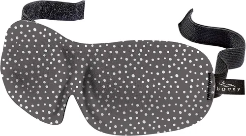 Vista 25 de Bucky 40 Blinks Máscara de Ojos Sin Presión para Viajes y Sueño, Blue Atlas, Talla Única