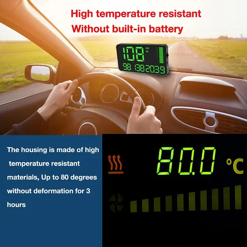 Vista 4 de Kingneed - Pantalla original universal de GPS con velocímetro y odómetro digital para automóvil, la velocidad aparece en entalla en millas por hora