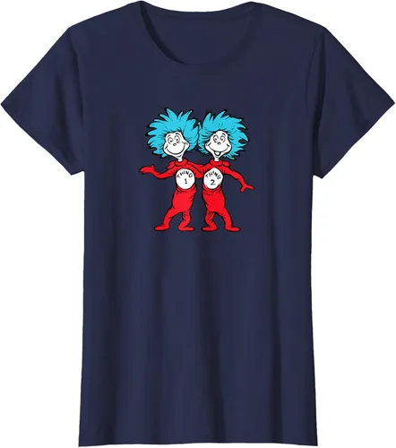 Vista 43 de Dr. Seuss Thing 1 Thing 2 Buddies - Camiseta Negro