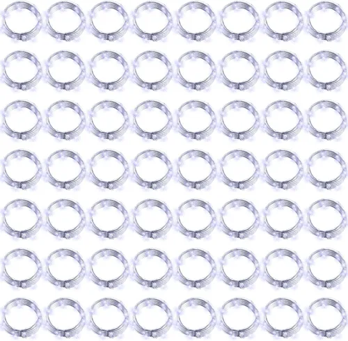 Vista 9 de Hortsun - 20 paquetes de luces de hadas que funcionan con pilas, 3 modos de velocidad, 2 m / 7 pies, 20 luces LED, mini luces de cadena