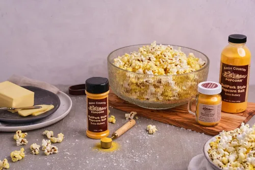 Vista 3 de Condimento salado de manteca par palomitas de maíz Amish Country Popcorn estilo estadio de béisbol, 6 oz
