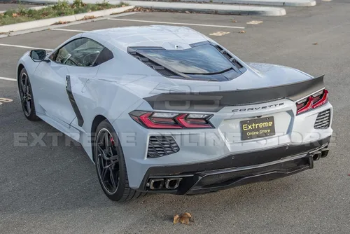Vista 3 de Repuesto para modelos Chevrolet Corvette C8 2020 actuales Alerón de ala de tapa trasera de maletero estilo Ducktail EOS Performance