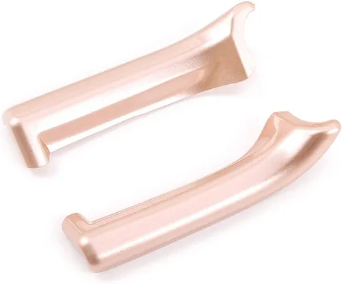 Vista 3 de YIWANG ABS cromo coche interior apoyabrazos caja interruptor decoración 2 piezas para Land Rover Range Rover Evoque L551 2019 2020 (oro rosa)