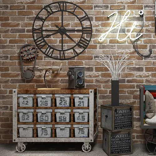 Vista 10 de Okydoky Papel Tapiz Despegable y Adhesivo, Papel Tapiz de Ladrillo Gris para Decoración del Hogar, Papel de Contacto Adhesivo y Despegable