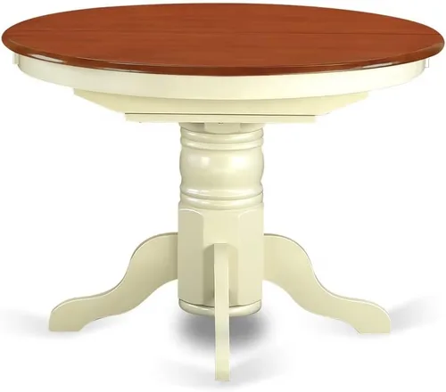 Vista 6 de East West Furniture AVIP5-BMK-W - Juego de mesa y sillas de cocina de 5 piezas, incluye una mesa de comedor ovalada con hoja de mariposa y 4 sillas