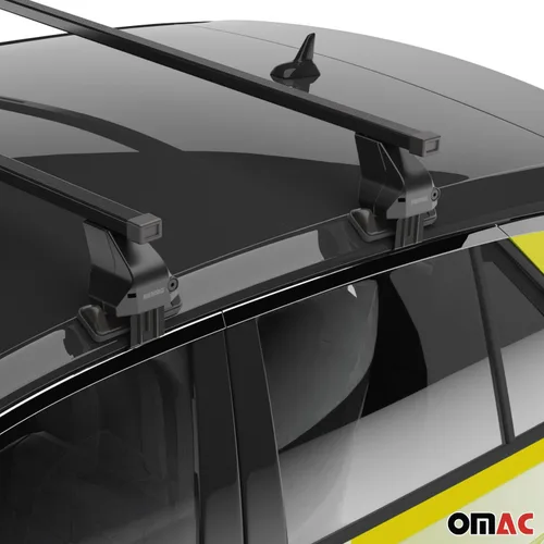 Vista 6 de OMAC Juego de barras transversales de portaequipajes para Jeep Cherokee 2014-2023 negro/barras transversales de techo de automóvil, 110 libras