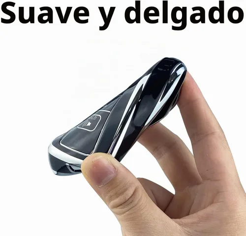 Vista 5 de Funda para Llavero Compatible con Toyota 2019-2023 Camry RAV4 Highlander Corolla 4Runner Avalon C-HR Prius (Negro)