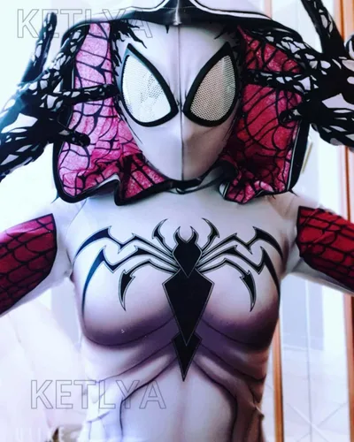 Vista 3 de Disfraz de superhéroe para mujer, disfraz de Halloween para adultos y niños