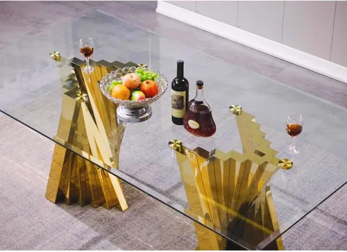 Vista 9 de Juego de mesa de comedor de lujo de 5 piezas para 4 personas