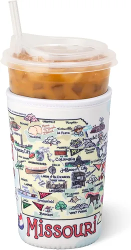 Vista 34 de Swig Life Funda Mediana para Taza de Café Helado Coolie, Funda Aislante de Taza de Café Helado Estándar de 22oz con Asa, Funda Aislante de Neopreno