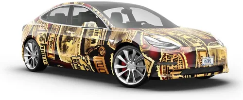 Vista 5 de Rwraps Sticker Bomb 1899 - Rollo de película de vinilo brillante para automóvil, 59 x 1 pie