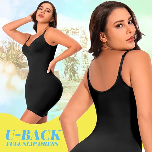 Vista 2 de Women's Shapewear Slips for Under Dresses Shapewear Full Dress Slips Tummy Control Body Shaper Full Slips Seamless
